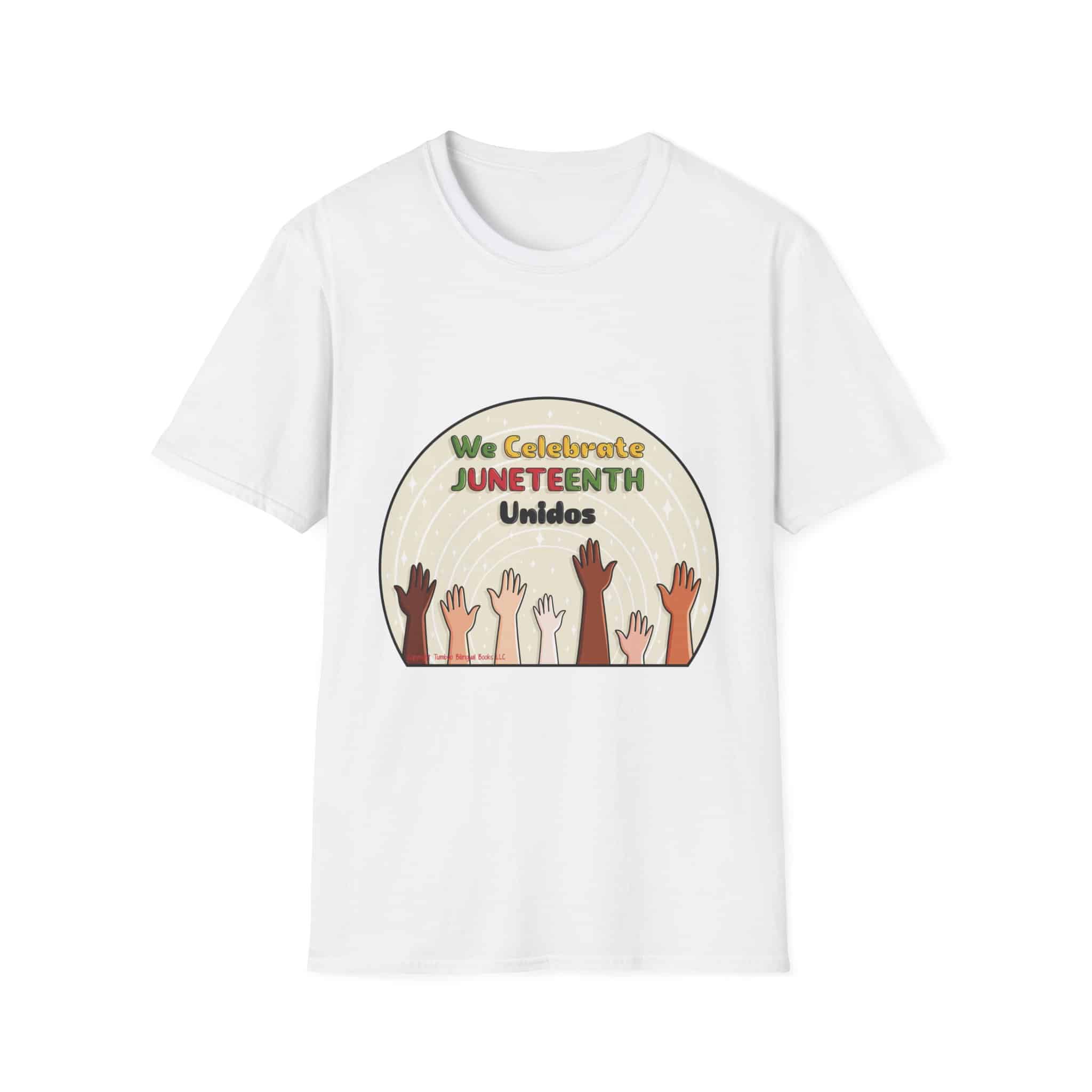 unisex-softstyle-t-shirt-we-celebrate-juneteenth-unidos
